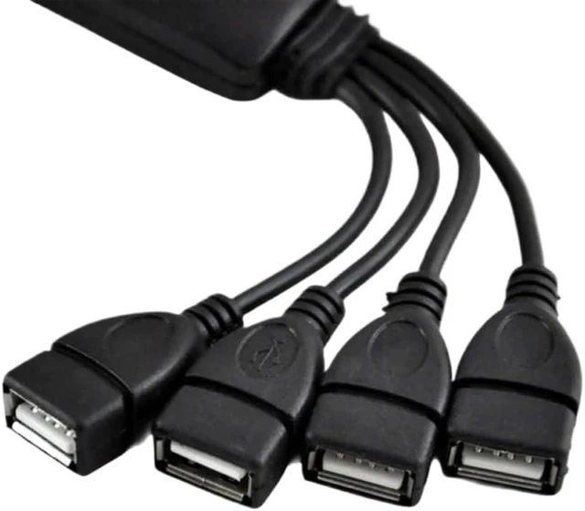 Alt view image 4 of 5 - USB 2.0 Hub 1 in 4 Out Splitter Compatible with PC Computer