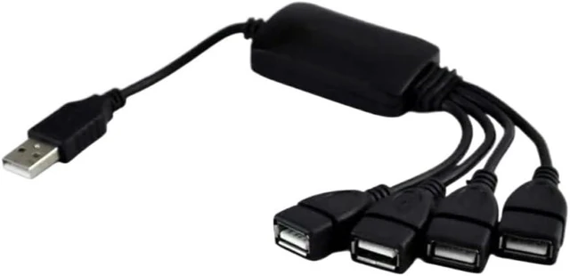 Alt view image 5 of 5 - USB 2.0 Hub 1 in 4 Out Splitter Compatible with PC Computer