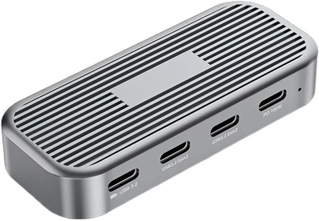 Alt view image 2 of 6 - USB C Hub 4K 60Hz Video Transfer PD 100W 10Gbps Aluminium USB 3.2 Gen 2 Hub Laptop Docking Station Type C Adapter USB Splitter