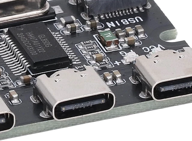 Alt view image 7 of 7 - SUNGOOYUE USB 2.0 Hub Expansion Module, 1 in 3 Out Type C Interface with GL850G Chip, Plug and Play for Computer Accessory