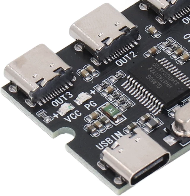 Alt view image 7 of 7 - USB 2 0 1 in 3 Out Type C Hub Expansion Module with GL850G Chip Plug and Play 5V USB 2 0 Concentrator for Students Engineers Technicians