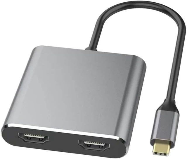 Alt view image 2 of 3 - Type-C Hub Docking Station with Dual HDMI 4K USB 3.0 PD Fast Compatible with USB C Devices