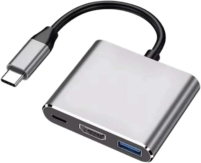 Alt view image 3 of 3 - USB Hub Type C to HDMI Compatible Splitter USB 3 0 Docking Station for Air Converter