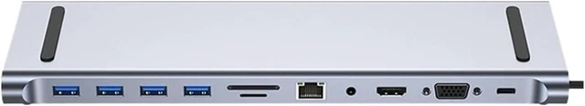Alt view image 3 of 4 - 11/12-in-1 T/y/p/e C Dock USB Hub 3.0 Splitter Multiport Adapter
