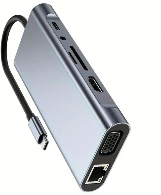 Alt view image 3 of 5 - USB-C Hub 4K 30Hz Type-C to HDTV Compatible USB 3.0 Adapter 10-in-1 Type-C Hub Docking Station PD 87W USB-C Splitter