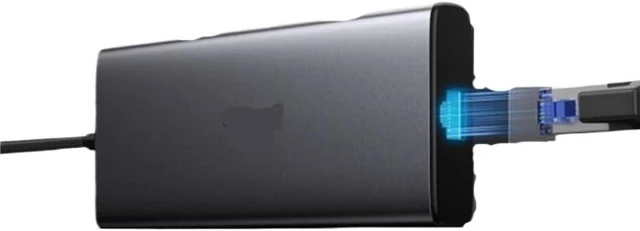 Alt view image 2 of 3 - 9-in-1 USB Hub Type-C to 4K60Hz HDMI 10Gbps USB C and A 1000Mbps RJ45 PD100W SD and TF Compatible with Laptop