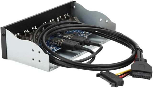 Alt view image 3 of 6 - USB 3.0 Front Panel Hub Adapter 19-Pin 8-Port Optical Drive Extension Compatible with PC Computer Front Panels