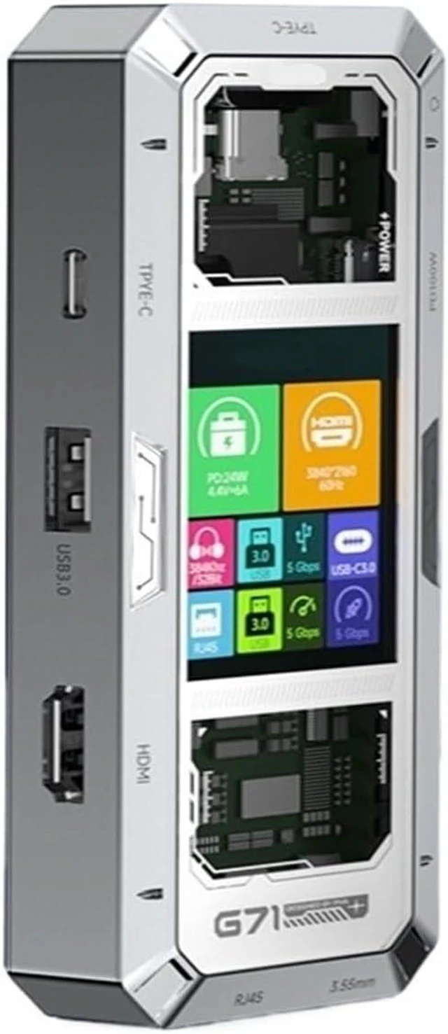 Alt view image 2 of 4 - G71 7 in 1 Aluminum Alloy Office Docking Station Screen Display