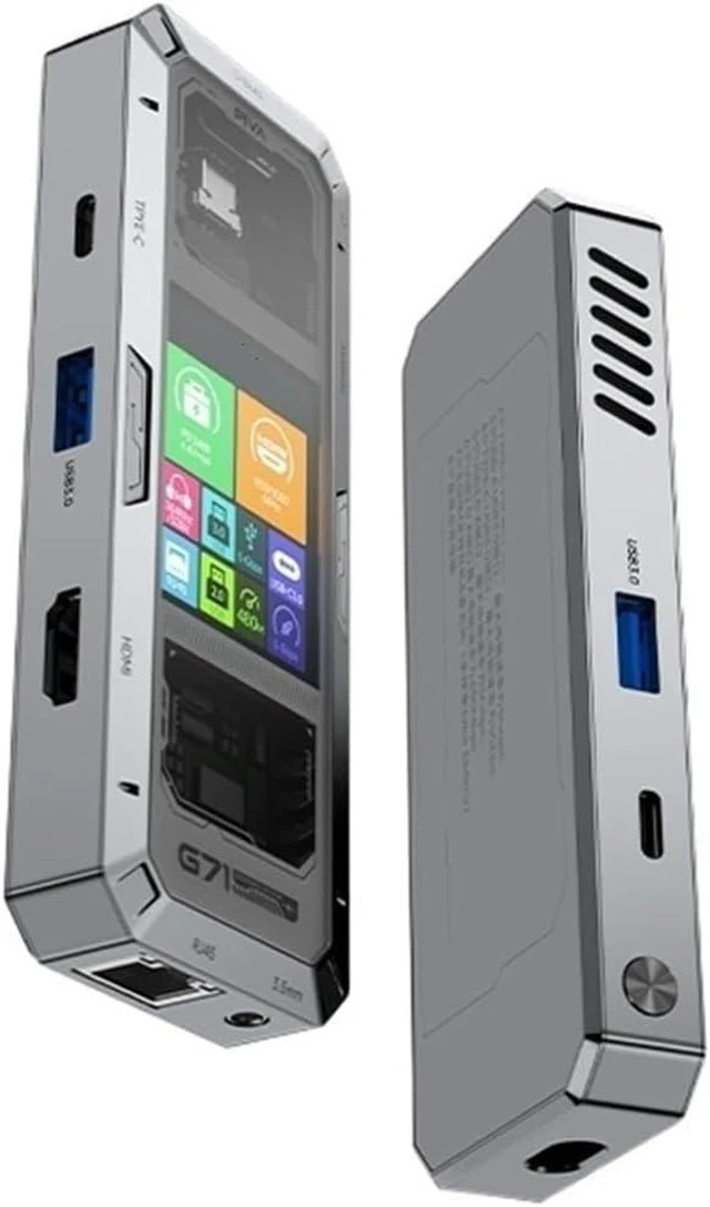Alt view image 4 of 4 - G71 7 in 1 Aluminum Alloy Office Docking Station Screen Display
