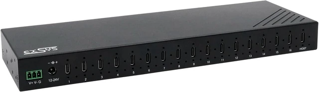 Main image of EX-12276HMS 16-Port USB 3.2 Gen 2 Metal Hub with 16x C Ports
