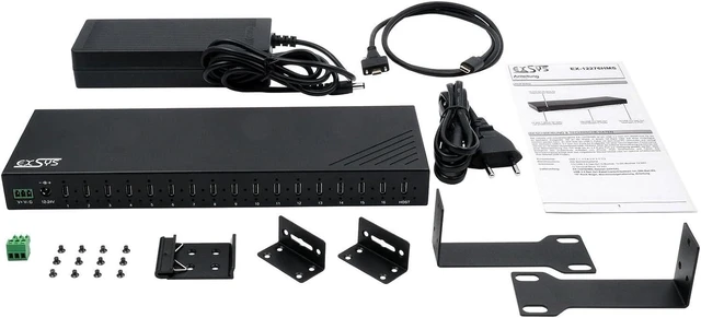 Alt view image 5 of 5 - EX-12276HMS 16-Port USB 3.2 Gen 2 Metal Hub with 16x C Ports