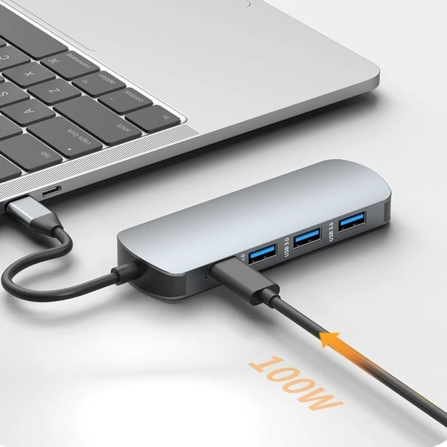 Alt view image 3 of 4 - Seven-in- Multi-Function Docking USB3.0 Splitter Hub USB Expander (D Uniform Size)