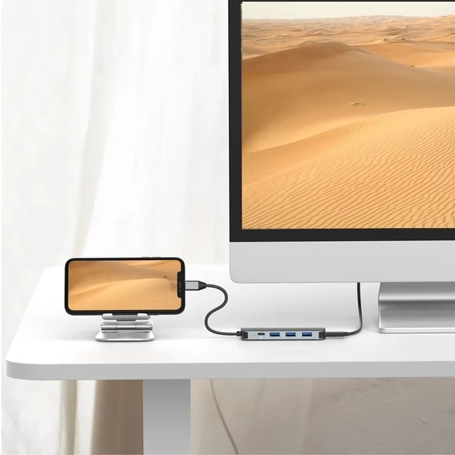 Alt view image 4 of 4 - Seven-in- Multi-Function Docking USB3.0 Splitter Hub USB Expander (D Uniform Size)