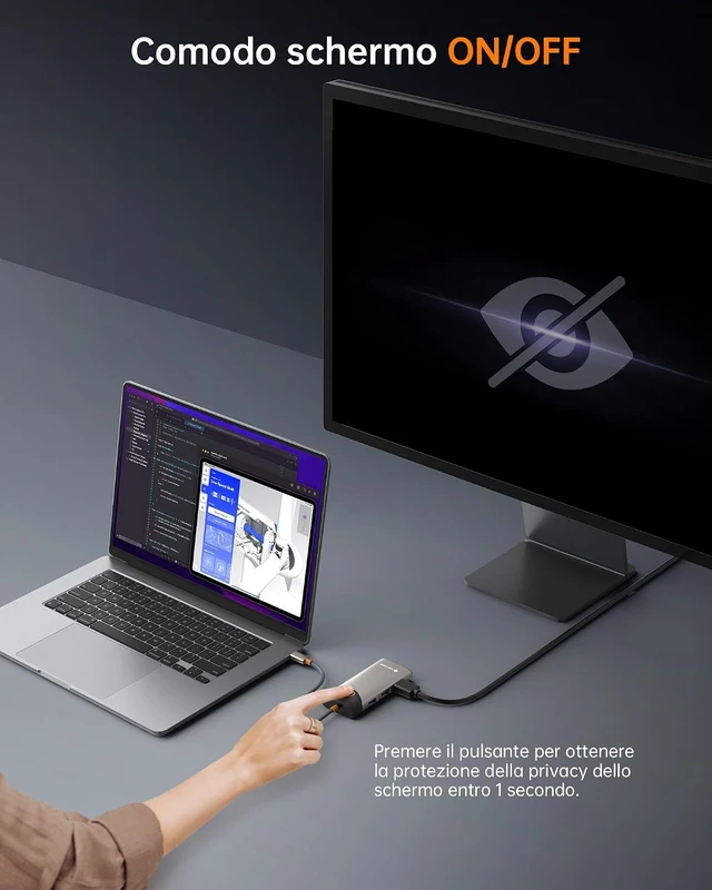 Alt view image 4 of 7 - NOVOO USB C Hub, 7-in-1 Dock with HDMI 4K@60Hz, 1Gbps Ethernet, 100W PD Charging, USB-A/C Ports 5Gbps Docking Station Compatible for MacBook, iPad, iPhone, Dell, HP, Surface