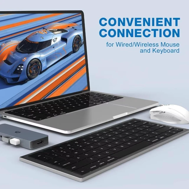Alt view image 7 of 7 - USB C Hub, 10 in 1 USB C Multiport for MacBook Pro/Air, Chromebook, Thinkpad, Laptop and More Type C Devices, USB C Hub LAN with 4K HDMI Output, TF Card Reader