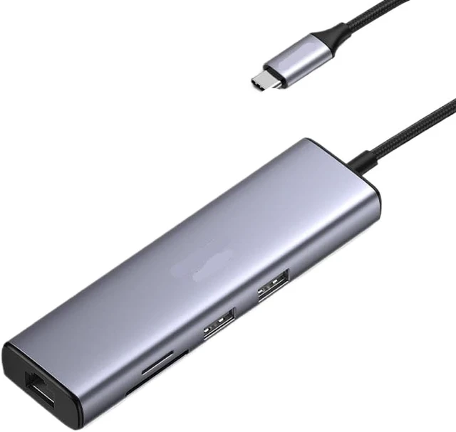 Alt view image 4 of 4 - 7-in-1 USB-C Hub with 4K60Hz HDMI SD and TF Card Slots 5Gbps USB 3.0 Power Delivery 100W Compatible with Laptop