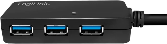 Alt view image 3 of 6 - Logilink Estensore di Linea USB3.0 4 Porte 10m Nero