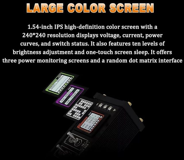 Alt view image 3 of 7 - 8 Port USB Switcher, 8 Port Modular USB Hub, Voice Control, Independent Switching, IPS Color Screen Display, Adjustable Light, Data Transfer Functions, Gifts for Women Men Adults Friends