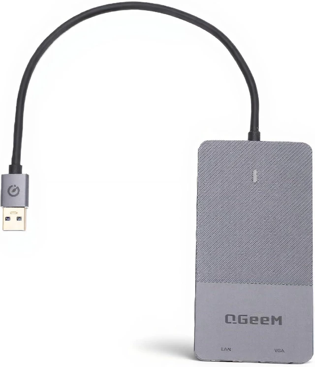 Main image of Type C OTG Usb3.0 Docking Hub, Aluminum Multi Screen Output via HD & Vga Slot Gigabit Link Plus with 3.5mm Audio Jack for Home Study Business Trip Laptop Desktop