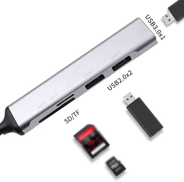 Alt view image 3 of 6 - 3.0USB High Speed TF Card SD Camera Large Card Laptop Hub