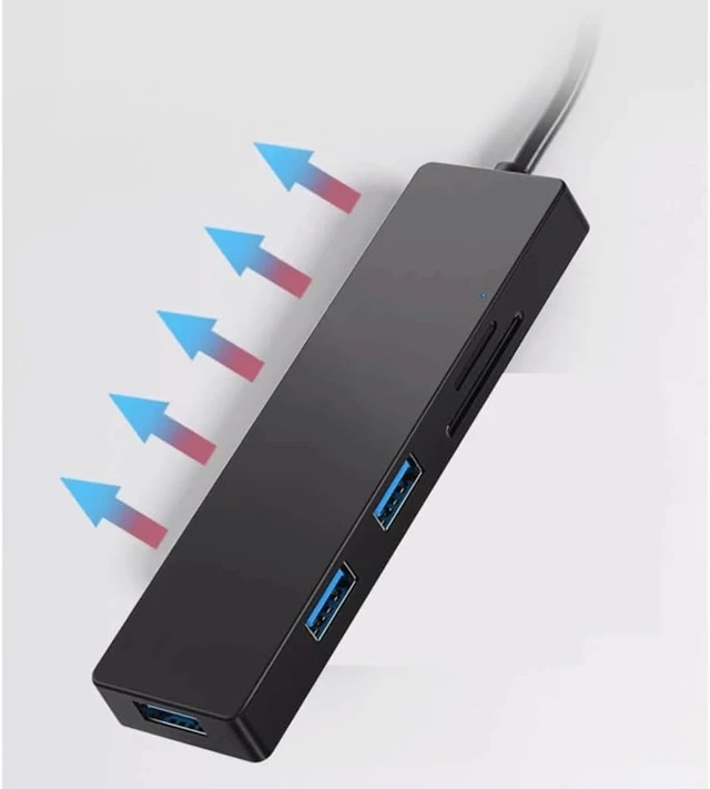 Alt view image 3 of 6 - 3 0 Hub Dock Multi Port Extender Adapter Splitter Card Reader
