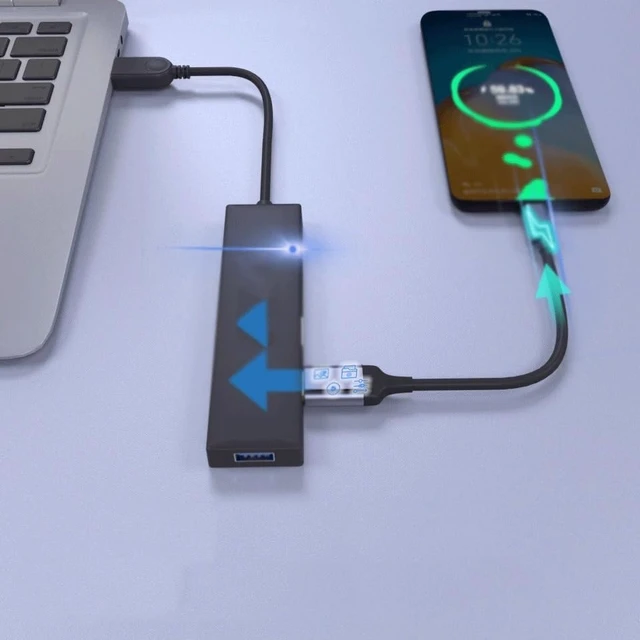 Alt view image 5 of 6 - 3 0 Hub Dock Multi Port Extender Adapter Splitter Card Reader