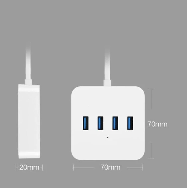 Alt view image 6 of 6 - Hub Computer Splitter High-Speed SSD Multi-Function 4-Port Expander