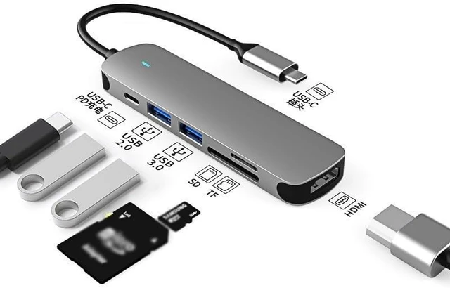 Alt view image 2 of 6 - Typec Six in Docking Expander HDMI3.0hub Hub Splitter