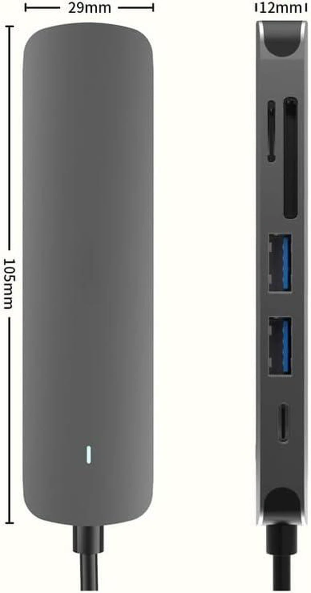 Alt view image 6 of 6 - Typec Six in Docking Expander HDMI3.0hub Hub Splitter