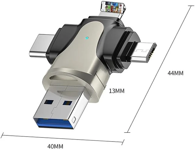 Alt view image 4 of 4 - Four-in- Car U Disk Multi-Functional Metal Type-c 32g Mobile Phone Computer Transmission(E)