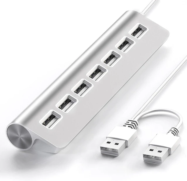 Main image of USB-A Aluminum Alloy USB2.0hub Splitter Laptop Expander