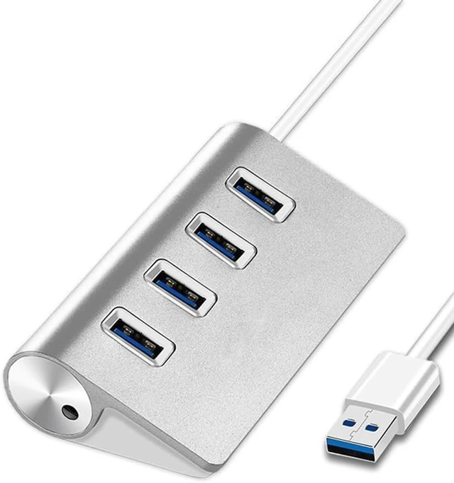 Alt view image 2 of 5 - Aluminum Alloy USB3.0 HUB Splitter 4-Port Hub USB3.0 High-Speed Transmission (D Uniform Size)