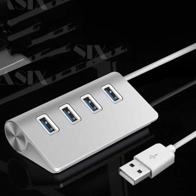 Alt view image 4 of 5 - Aluminum Alloy USB3.0 HUB Splitter 4-Port Hub USB3.0 High-Speed Transmission (D Uniform Size)
