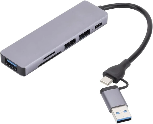 Alt view image 3 of 4 - Hub 3 0 Multifunctional Card Reader 6 in 1 Splitter