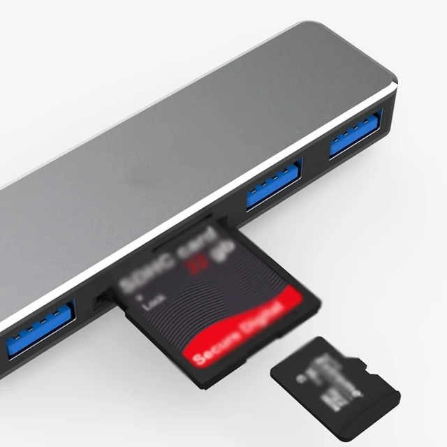 Alt view image 3 of 4 - Usb3.0 5-in-1 Docking Card Reader Multi-Function Laptop hub(D)