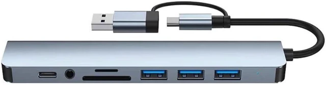 Main image of Headed Hub Expansion Dock Computer Splitter Hub Eight in Usb3 0