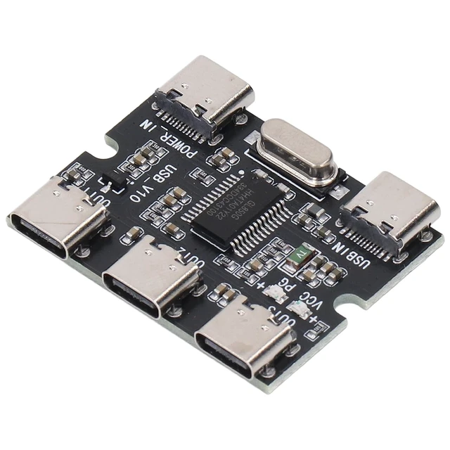Alt view image 2 of 7 - USB 2.0 Hub Expansion Module, 5V 1 in 3 Out Type C Interface USB Hub, Plug and Play USB2.0 Concentrator with GL850G Chip for Laptops, PCs and Modern Devices