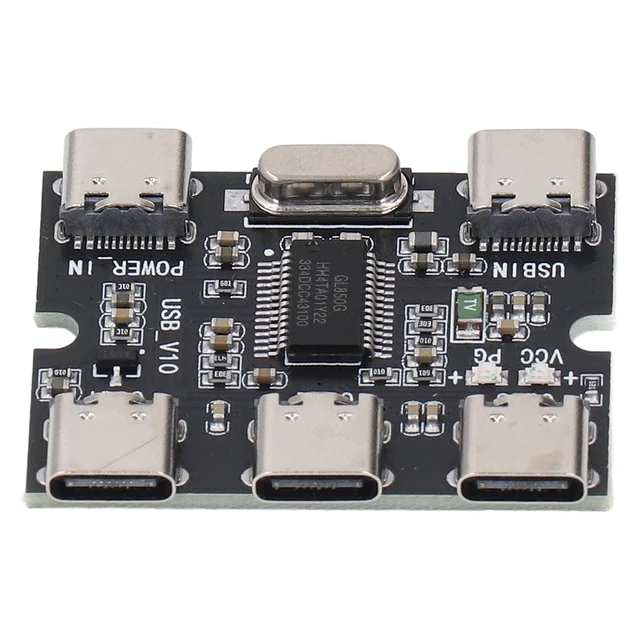 Alt view image 4 of 7 - USB 2.0 Hub Expansion Module, 5V 1 in 3 Out Type C Interface USB Hub, Plug and Play USB2.0 Concentrator with GL850G Chip for Laptops, PCs and Modern Devices