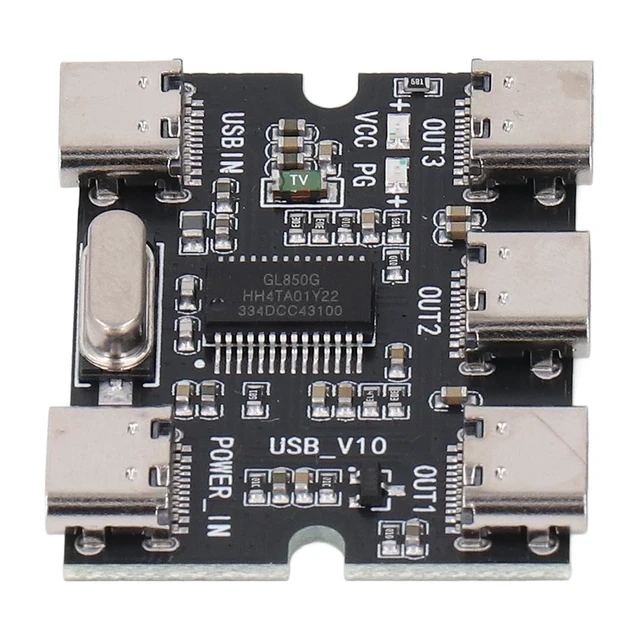 Alt view image 6 of 7 - USB 2.0 Hub Expansion Module, 5V 1 in 3 Out Type C Interface USB Hub, Plug and Play USB2.0 Concentrator with GL850G Chip for Laptops, PCs and Modern Devices