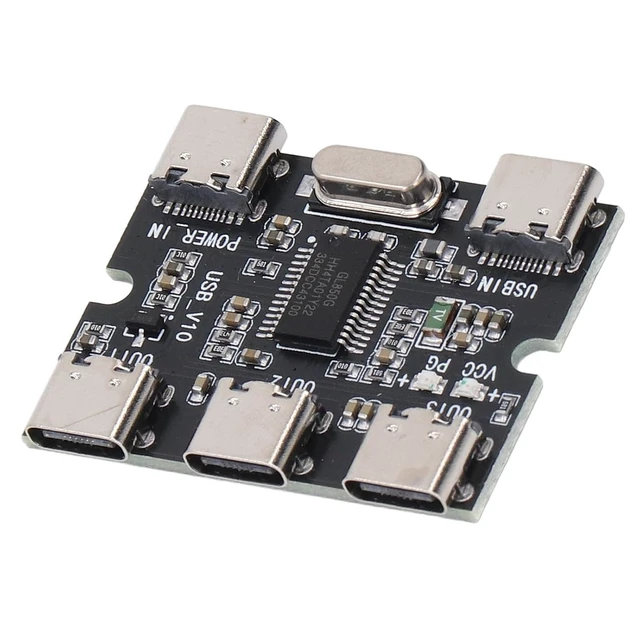 Alt view image 4 of 7 - USB 2.0 Hub Expansion Module, 5V 1 in 3 Out Type C Interface USB Hub, Plug and Play USB2.0 Concentrator with GL850G Chip for Laptops and Modern Computers