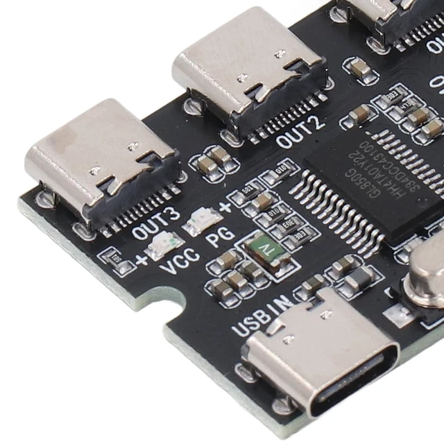 Alt view image 7 of 7 - USB 2.0 Hub Expansion Module, 5V 1 in 3 Out Type C Interface USB Hub, Plug and Play USB2.0 Concentrator with GL850G Chip for Laptops and Modern Computers