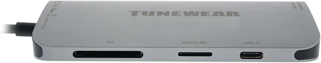 Alt view image 3 of 4 - Almighty Dock C2 Multi USB Hub Ethernet 4K Mini DisplayPort Space Gray TUN-OT-000042