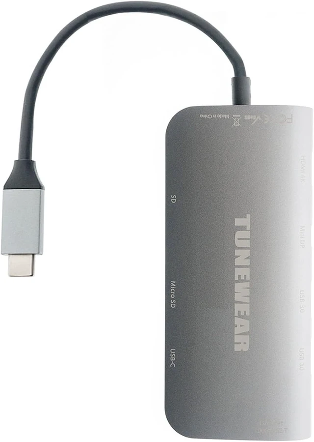 Alt view image 2 of 4 - Almighty Dock C2 Multi USB Hub Ethernet 4K Mini DisplayPort Space Gray TUN-OT-000042