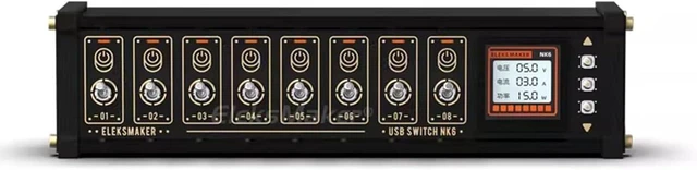 Main image of 8 Port USB Docking Station, 8 Way USB Splitter with 1.54 Inch IPS Color Screen, 10-Level Brightness Adjustment, Multi-Function Desktop Dock for Phones Tablets.