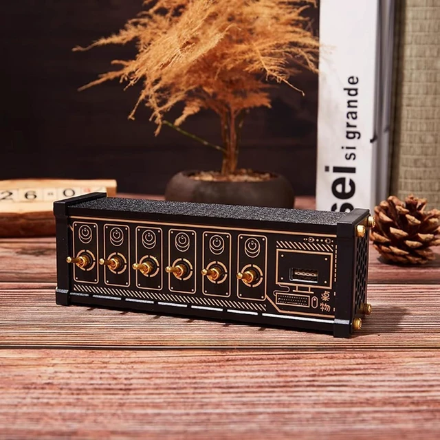 Main image of 6 Port USB Switcher, USB Docking Station, Independent Control, Desktop Power Hub Retro, for Desk Lamps Fans, Small Gadgets, Home Office Organization.