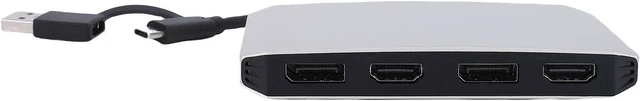 Alt view image 4 of 7 - SUNGOOYUE Dual 4K 60Hz DisplayPort Adapter, USB C to Multiport Hub with Charging Port, for OS X Laptop PC