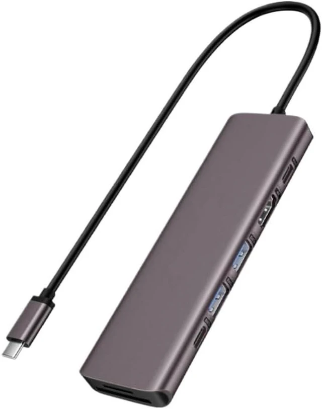 Main image of 7 in 1 USB Hub Docking Station USB C Hub HDMI 4K 60Hz USB 3.0 Adapter PD 100W Charge Compatible with Pro Laptop