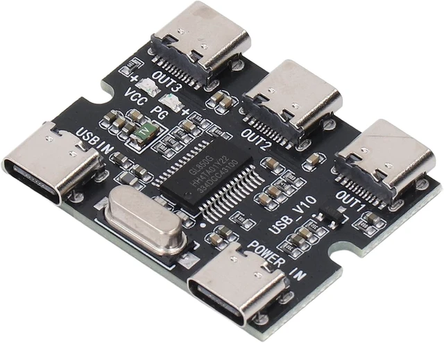 Alt view image 2 of 7 - SUNGOOYUE USB 2.0 Hub Expansion Module, 1 in 3 Out Type C Interface with GL850G Chip, Plug and Play for Computer Accessory