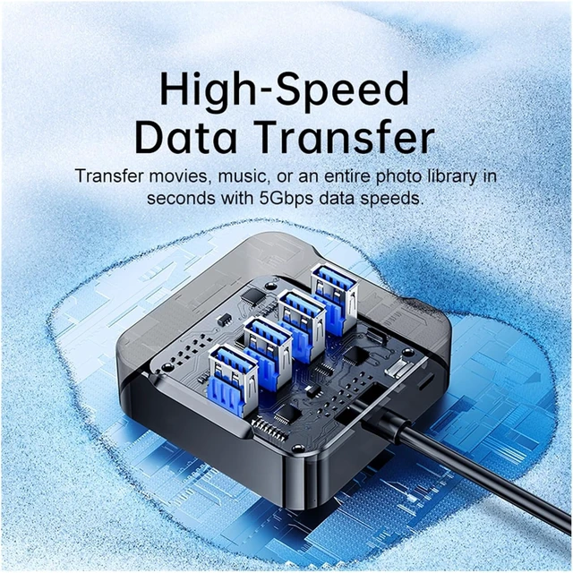 Alt view image 4 of 7 - USB Hub 4 Ports Multiple 3 Quick Sync Splitter for Extender for A Port PC Desktop and More
