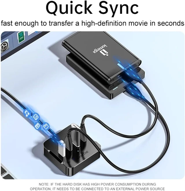 Alt view image 5 of 7 - USB Hub 4 Ports Multiple 3 Quick Sync Splitter for Extender for A Port PC Desktop and More